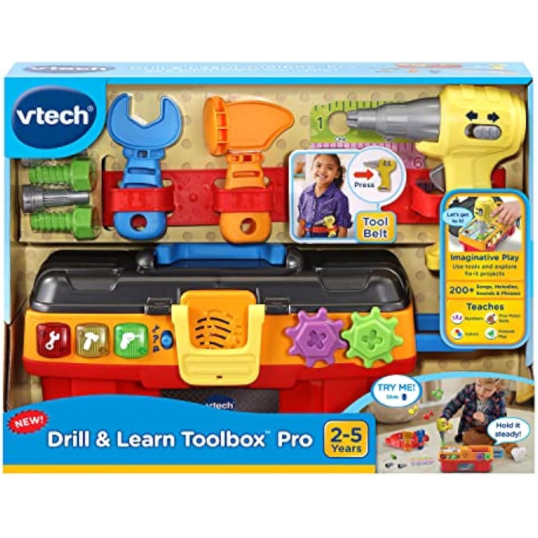 VTech Drill and Learn Toolbox Pro – Interactive Toddler Educational Toy