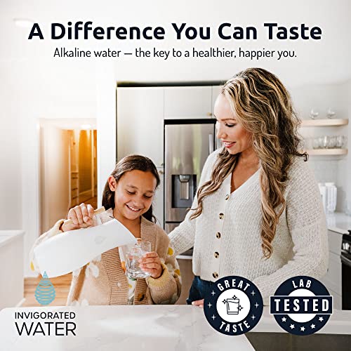 Invigorated Living Alkaline Water Filter Jug – 64oz Steel pH Vitality Pitcher