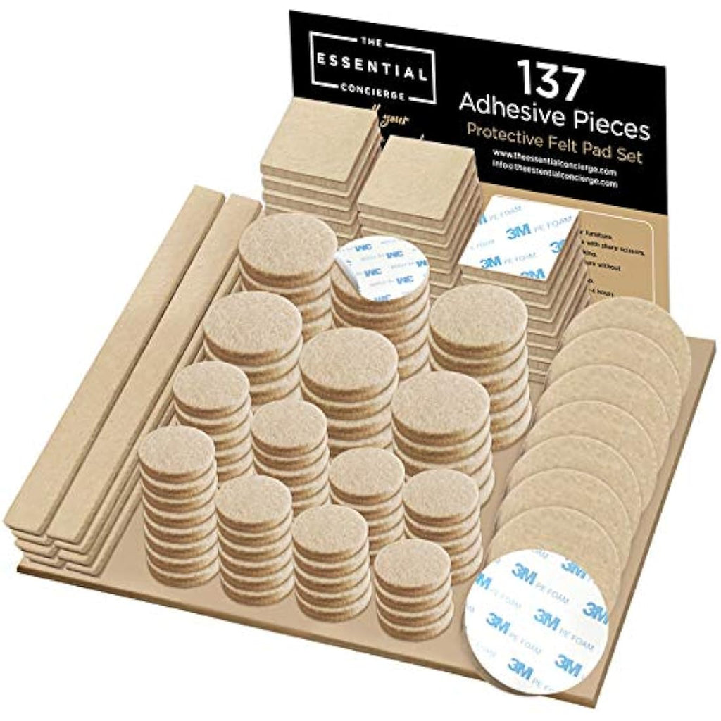 Furniture Felt Pads | 137 Piece Set for Wood Floor Protection