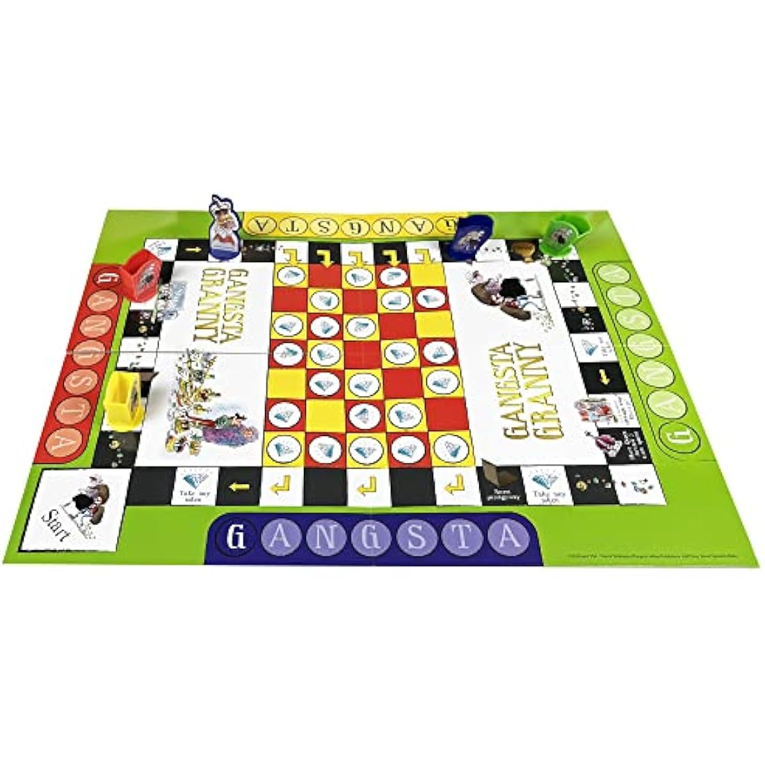 David Walliams Gangsta Granny Board Game – Family Tabletop Game, Red