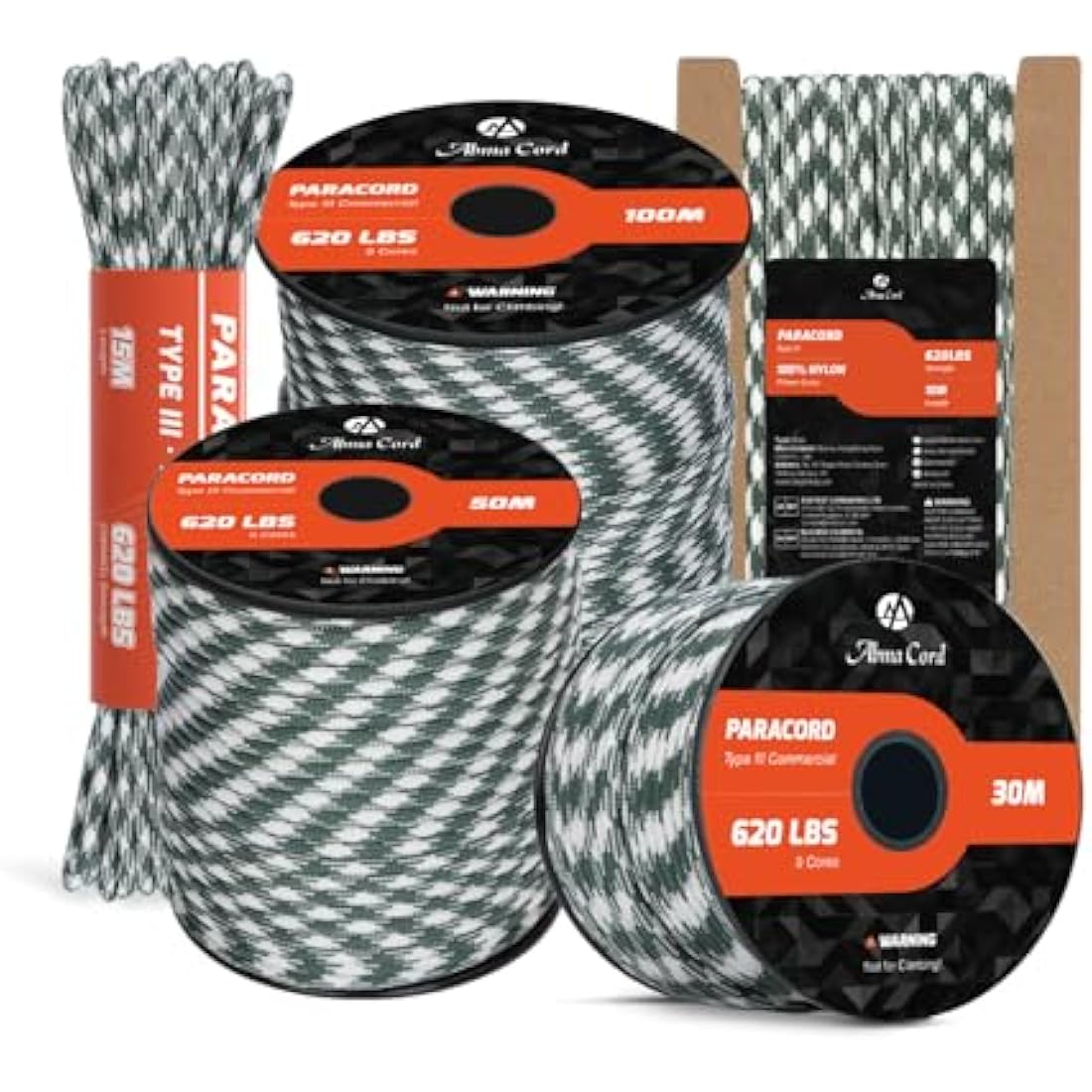 Abma Cord 4mm Type III Nylon Paracord – 9 Strands, 100m Rope