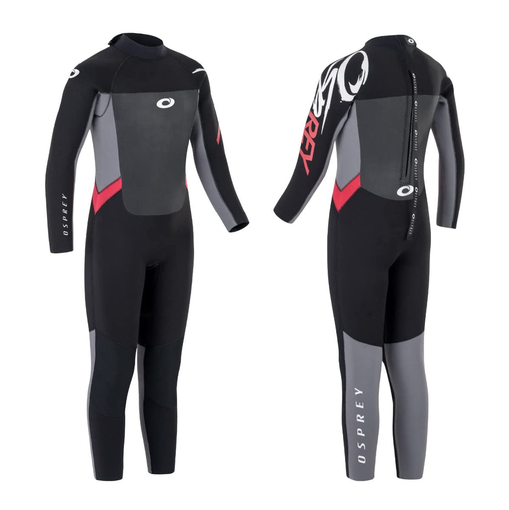 Osprey Kids 5mm Full-Length Winter Wetsuit – Neoprene Origin, Red