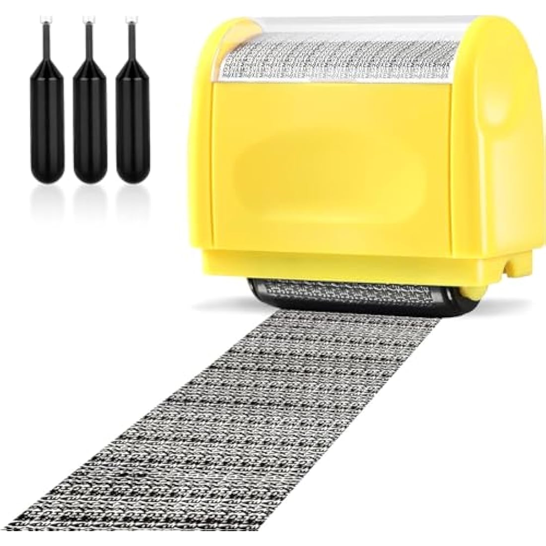 Lindastas Identity Theft Protection Roller Stamp with 3-Pack Refills - Blue