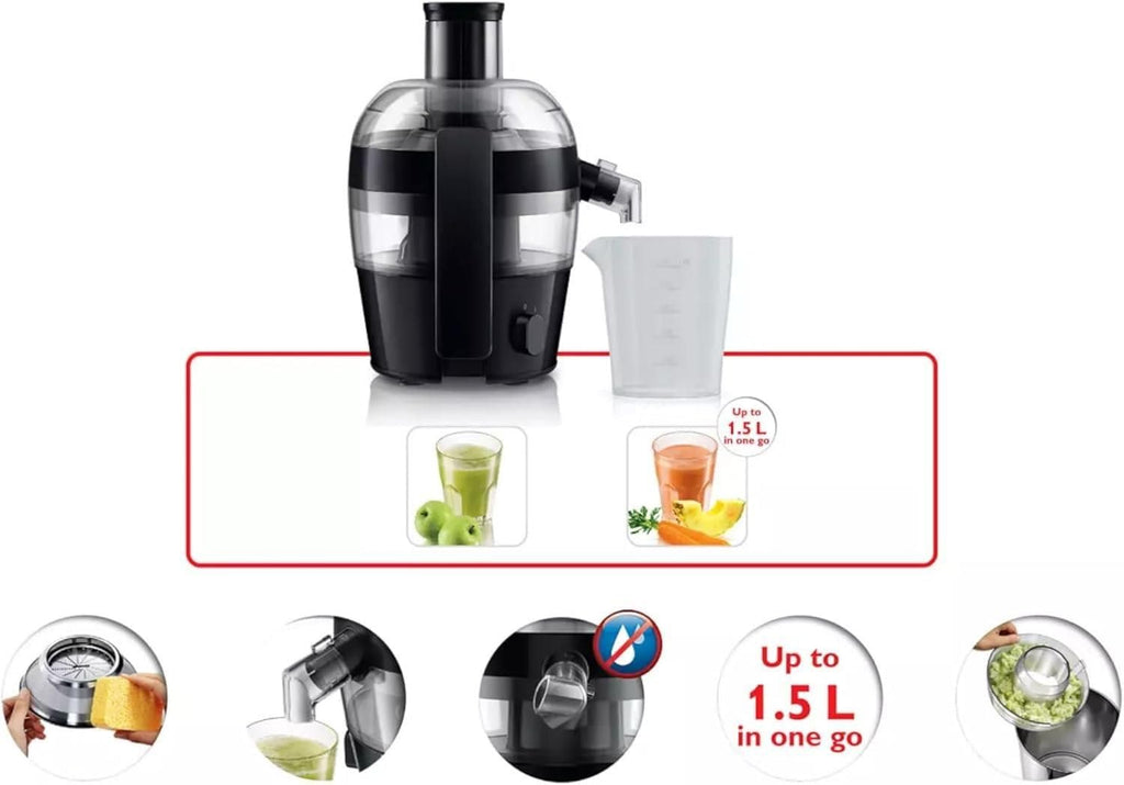 Philips Viva Compact Juicer | 1.5L 500W QuickClean Technology – HR1832/01
