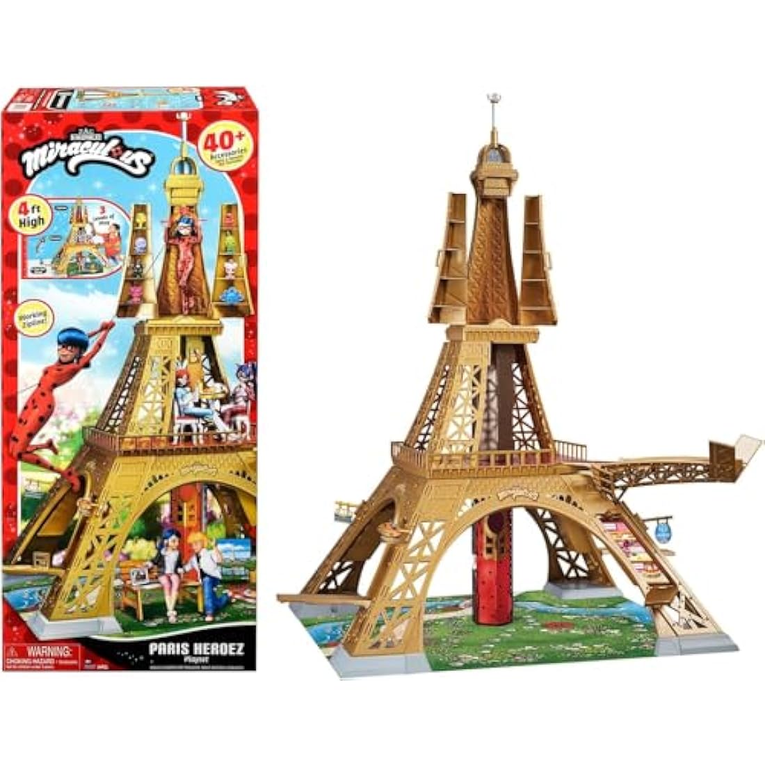 Bandai Miraculous Ladybug Paris Heroez Playset – 3 Levels & 40 Accessories