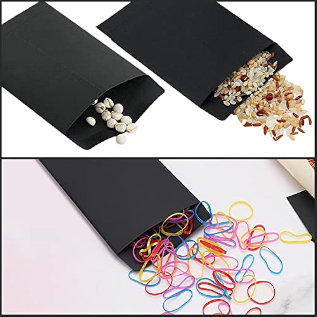 Small Black Kraft Paper Coin Envelopes - 100Pcs Seed Packets