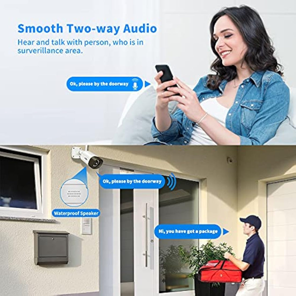 Hiseeu 5MP Outdoor Wireless Security Camera – IP66 Waterproof & Night Vision