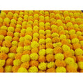 Decoration Craft 5ft Artificial Marigold Flower Garlands - 5 Pack Bulk Set
