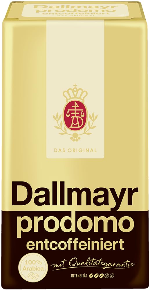 Dallmayr Prodomo Decaffeinated Ground Coffee – Highland Roast 500g