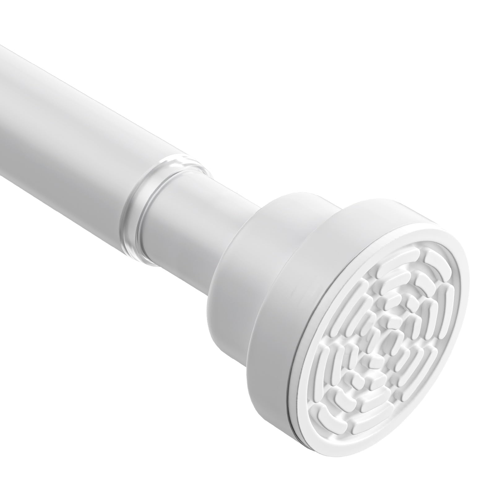 WEIXINHAI No-Drill Extendable Shower Curtain Pole | 76-164cm White Rail