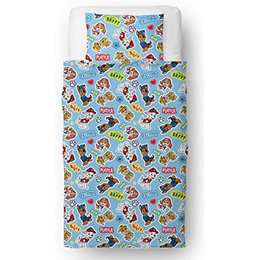 Paw Patrol Reversible Single Duvet Cover Set | Kids Pupster Bedding