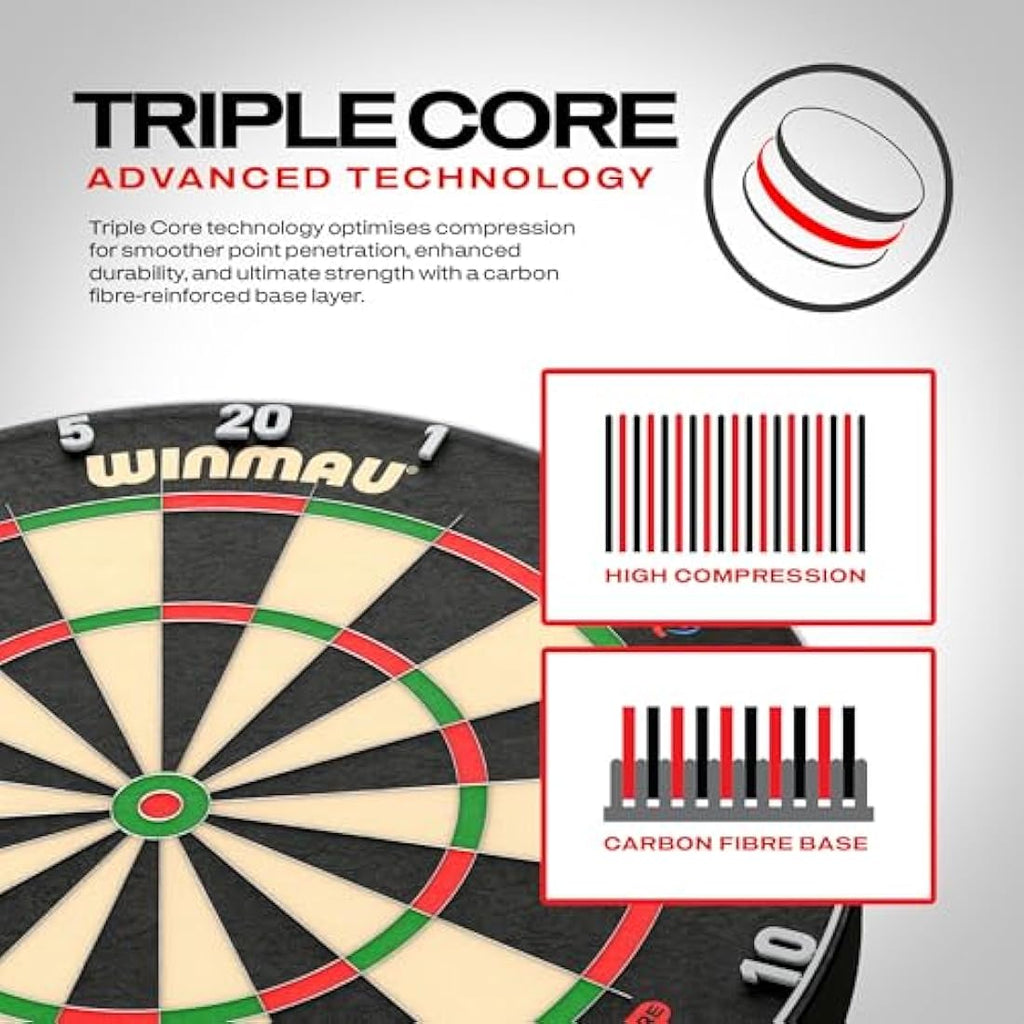Winmau Blade 6 Triple Core Carbon Dartboard – Professional Sisal Board