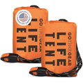 Go Time Gear Life Tent | 2-Person Mylar Emergency Shelter with Paracord