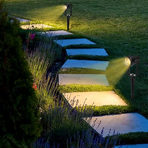 Totofac 12V LED Garden Spike Lights - 6-Pack IP65 Waterproof Pathway Lights