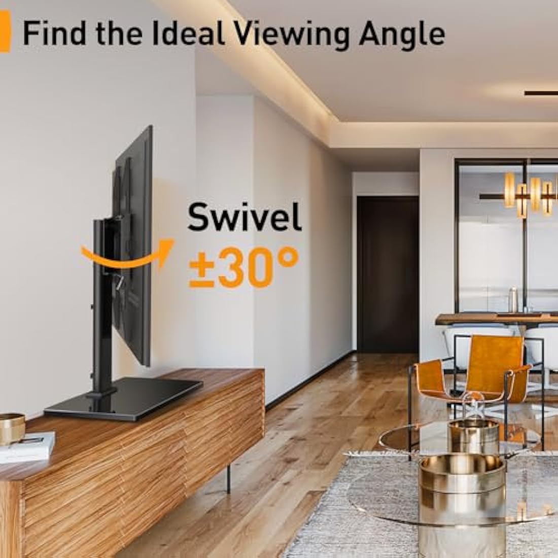 Universal Swivel TV Stand | 32-60" Height Adjustable Base