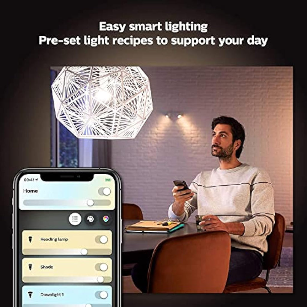 Philips Hue White Ambiance Smart LED Bulb 4-Pack | E27 800lm 60W