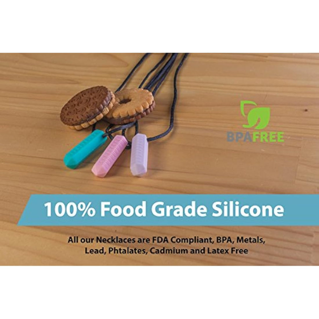 Tilcare Sensory Chew Necklace – Food-Grade Silicone Pendant for Autism