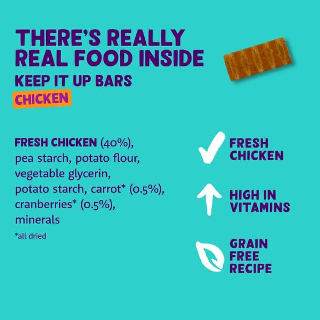 Edgard Cooper Chicken Dog Treats | Grain Free High Protein Bars (24x30g)