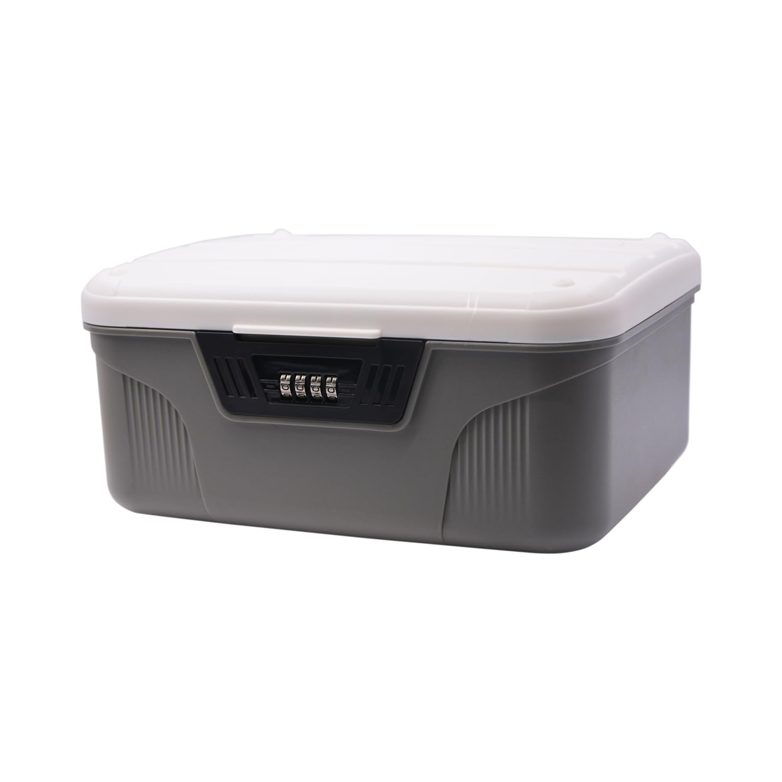 Toolzia 4-Digit Code Lockable Storage Box | 4L Medication Organizer – Grey