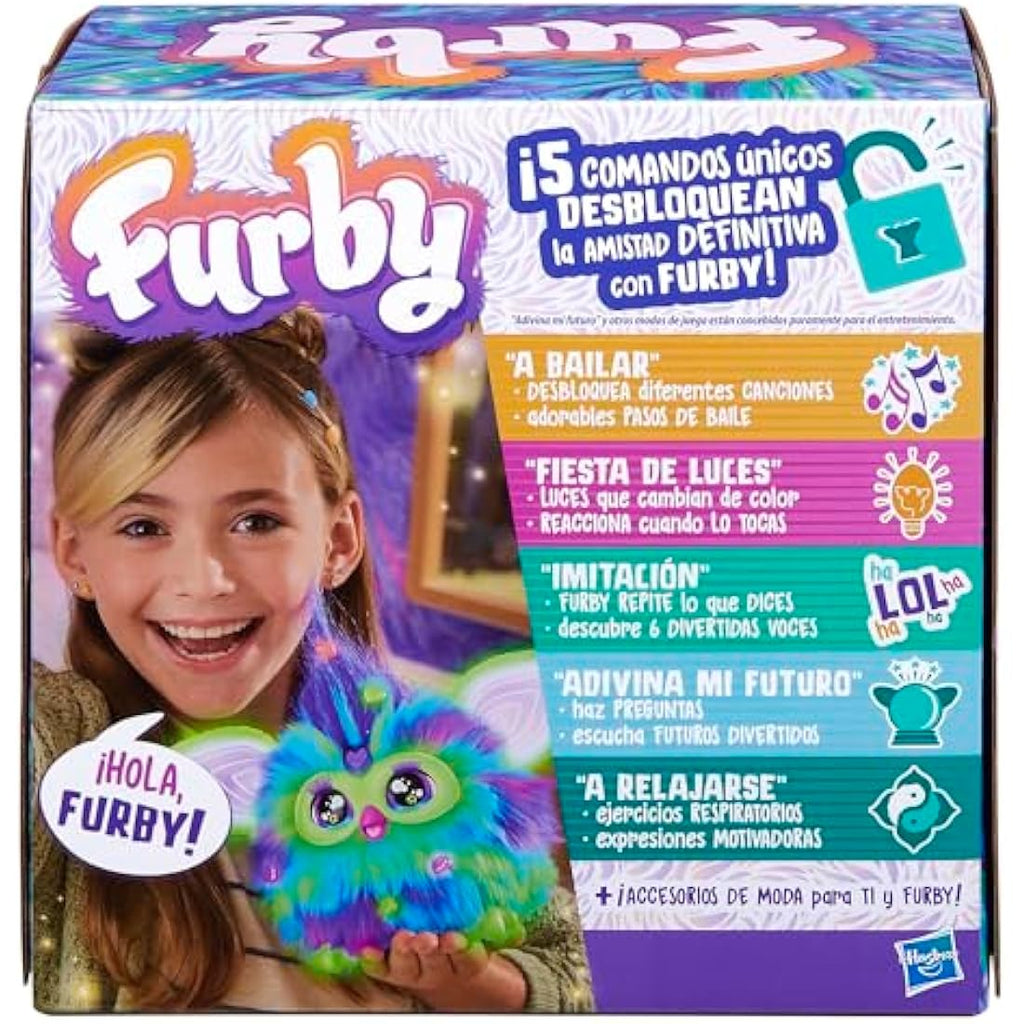 Hasbro Furby Galaxy Glow in the Dark Interactive Plush Toy - Spanish