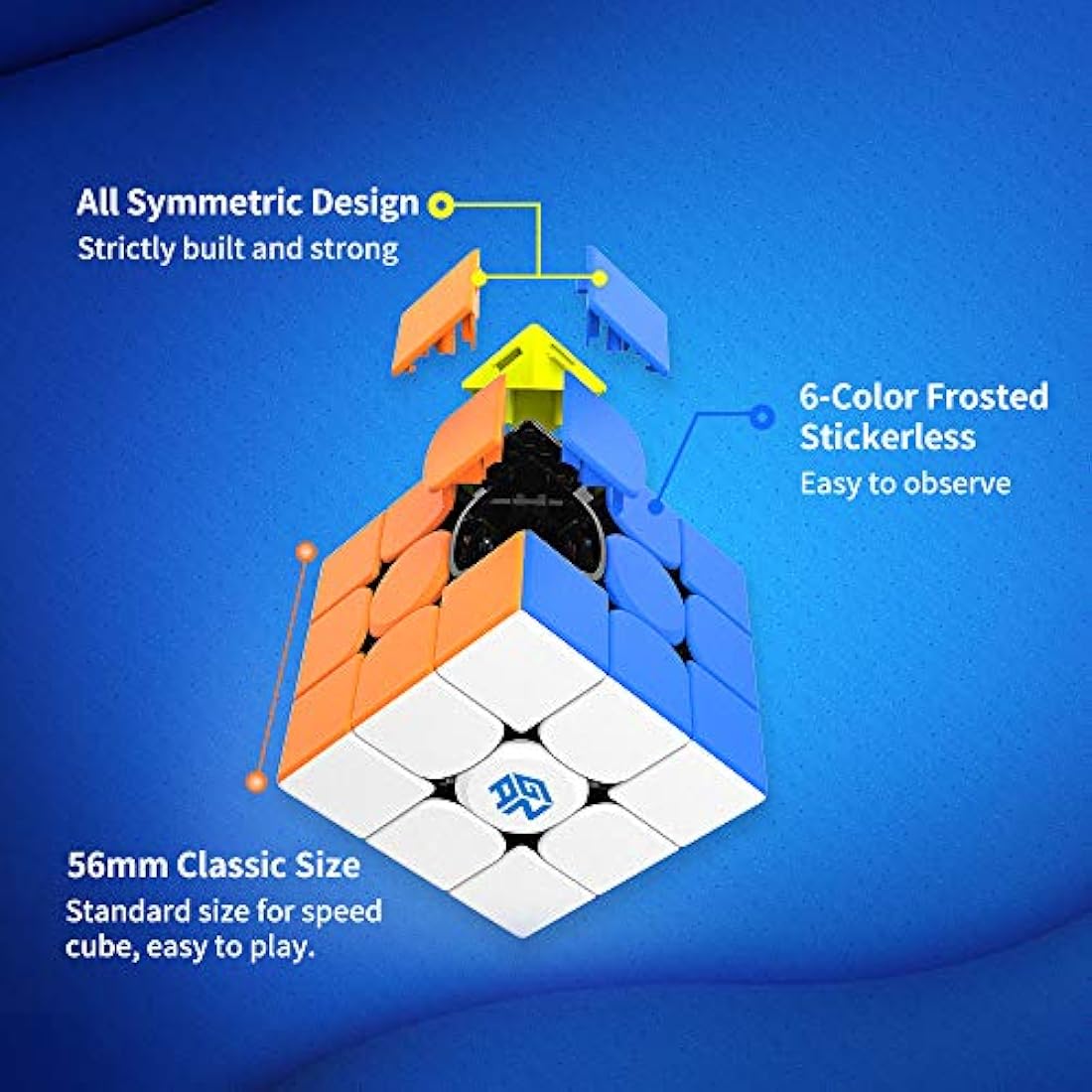 GAN 356 RS 3x3 Speed Cube – Professional Stickerless Puzzle Cube