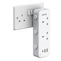 MSCIEN Double Plug Adaptor with USB-C & USB-A | Switched Multi Plug