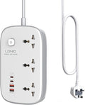 Jolof Store 65W GaN Power Strip – 3-Way Extension Lead with USB-C PD