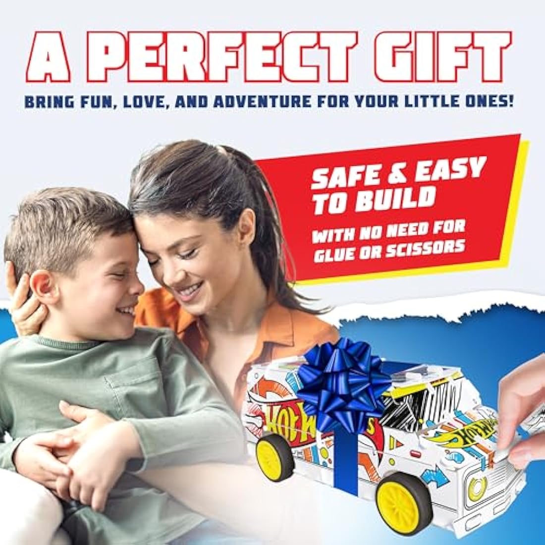 Hot Wheels Maker Kitz DIY Super Van – Build & Paint Pull Back Toy Car