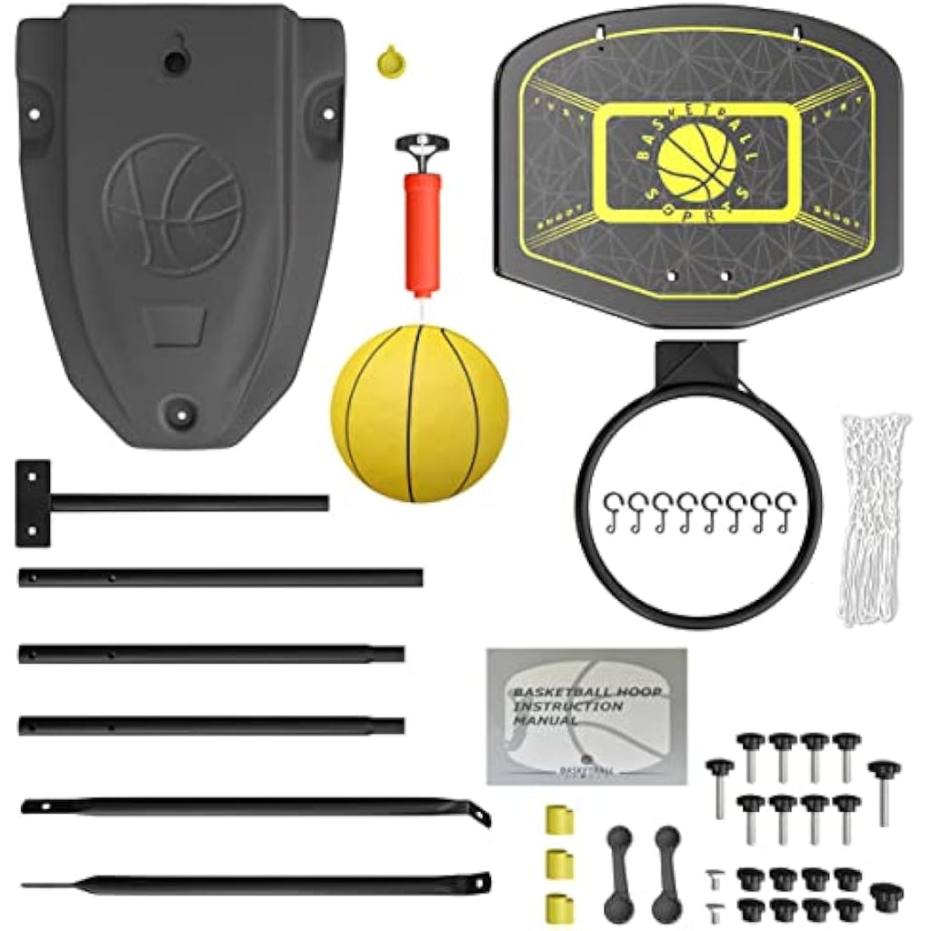 GILIKOKO Kids Basketball Hoop | 3.6-6.2ft Adjustable Steel Frame Stand