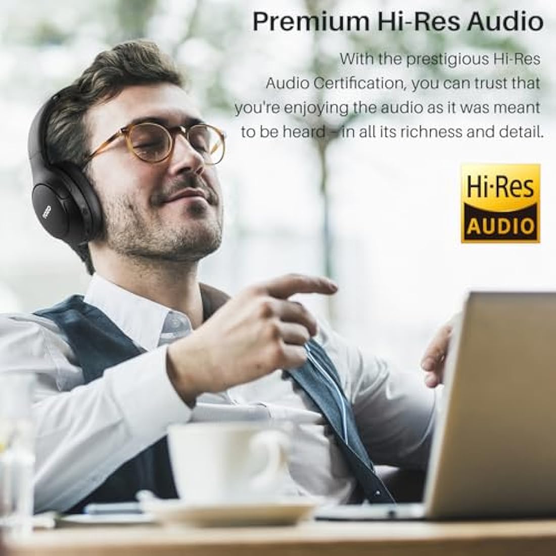 TOZO HT2 Hybrid Active Noise Cancelling Over Ear Wireless Headphones