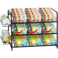 Mutool 3-Tier Can Rack Organizer – Stackable 42-Can Pantry Storage, Black