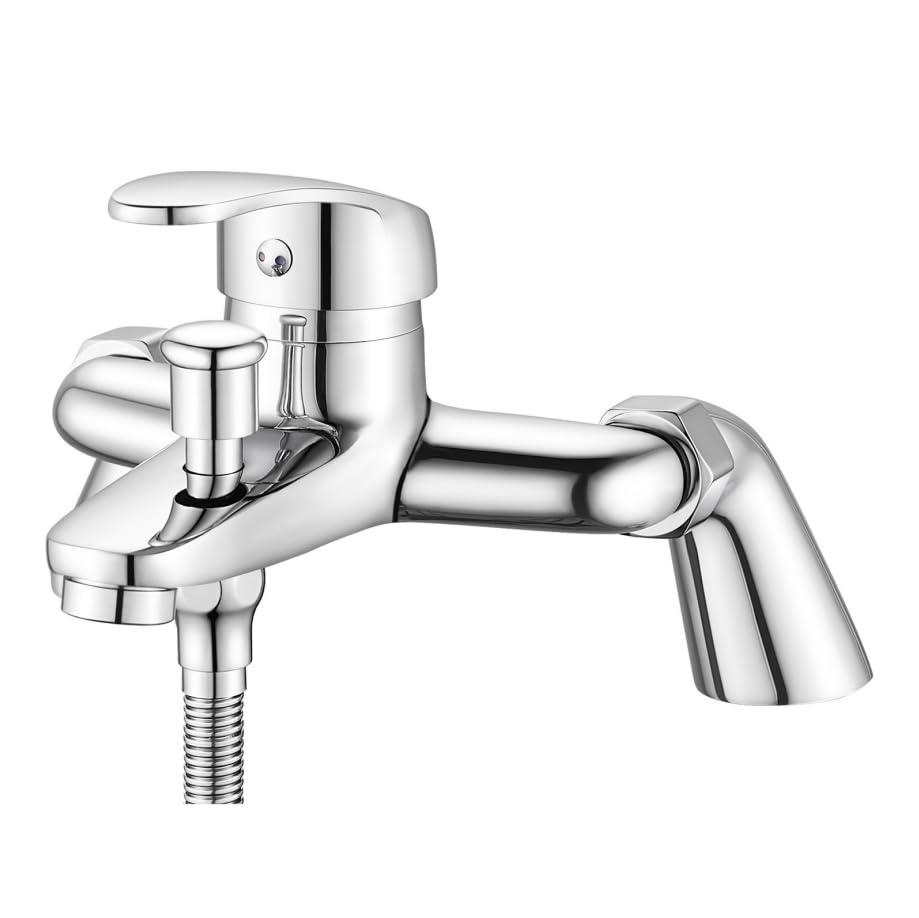 Coleniny Modern Bath Shower Mixer Tap | Solid Brass Chrome Monobloc