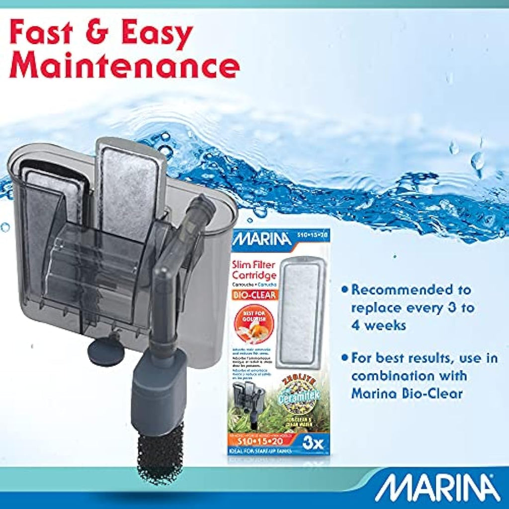 Marina Bio-Carb Slim Filter Cartridge for Tropical Fish - 3 Pack