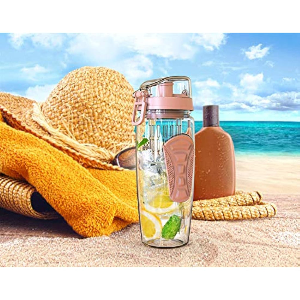 Jolof Store Fruit Infuser Water Bottle | 32oz Tritan with Ice Gel Ball