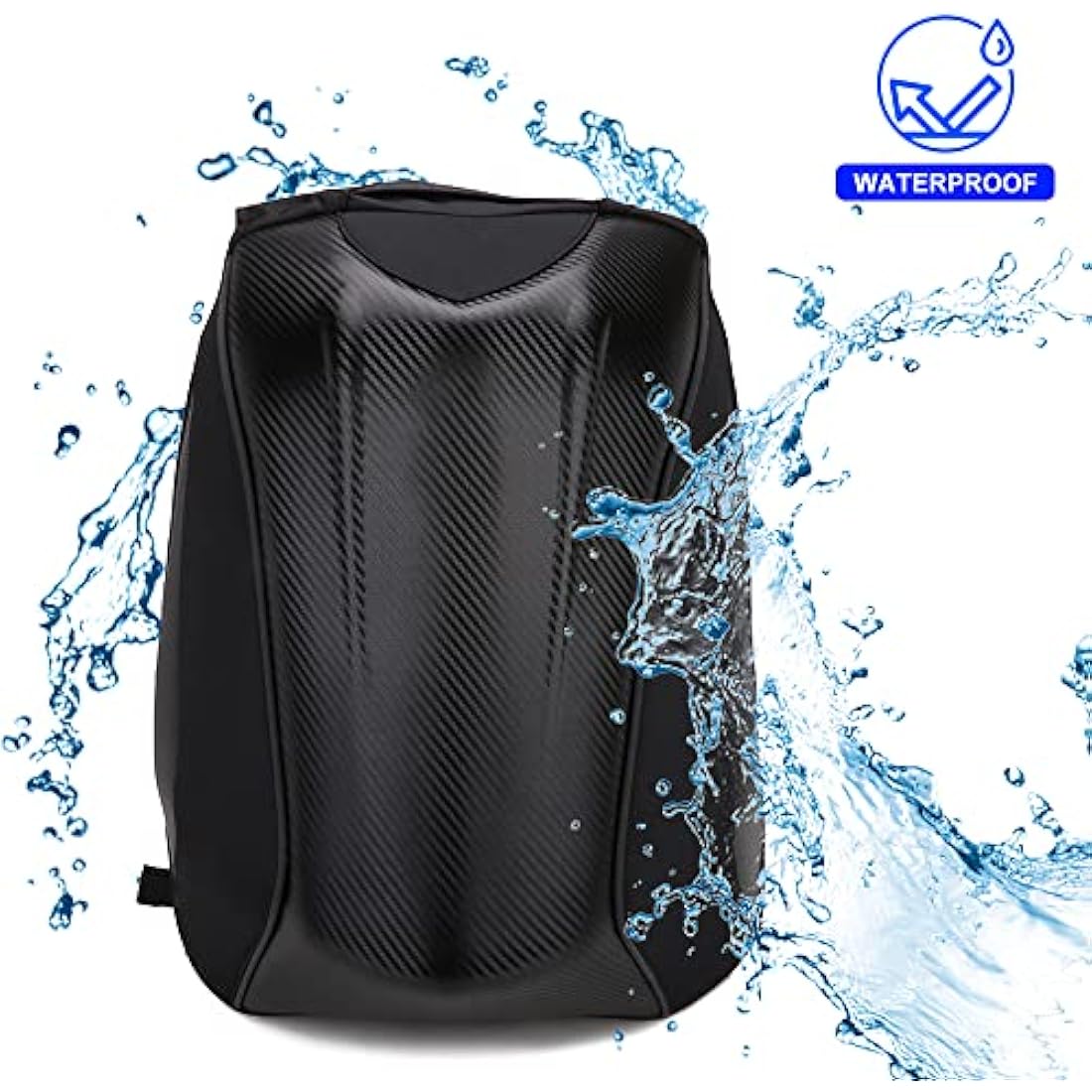 Carbon Fiber Motorcycle Hardshell Backpack | Waterproof
