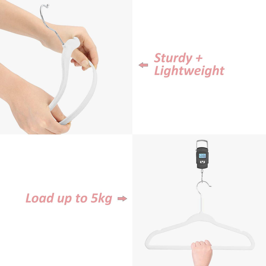 MangoKit Non-Slip Baby Velvet Hangers, Newborn Coat Hangers 15 Pack White - image 4