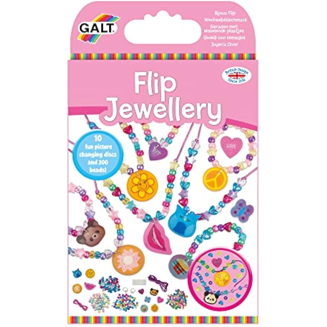 Galt Toys Flip Jewellery Craft Kit for Kids - DIY Jewelry Making Set