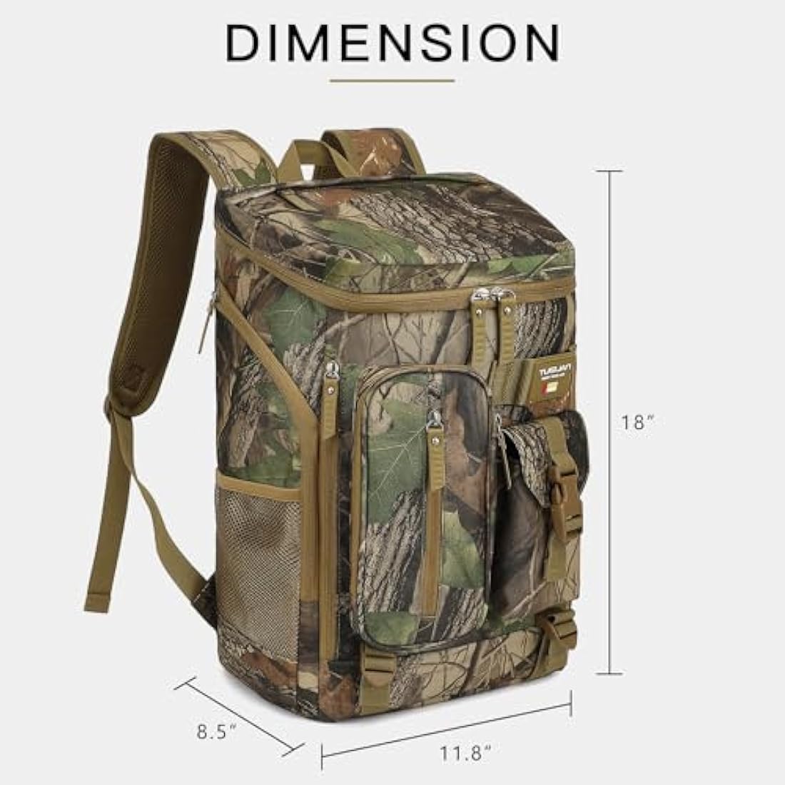 TUGUAN 30L Insulated Cooler Backpack | 36-Can Leak Proof Thermal Bag