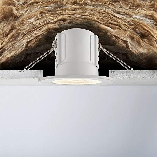 Jolof Store Fire Rated Downlights – IP65 Matt White LED Slimline (4 Pack)