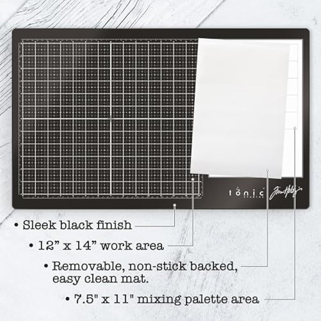 Tonic Studios Glass Cutting Mat – 14" x 23" Non-Slip Crafting Surface