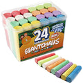 Washable Pavement Chalk – 24 Giant Chunky Outdoor Sticks