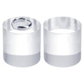 sourcing map 2pcs Acrylic Cylinder Display Blocks, 60 x 60 mm/2.4" x 2.4" Clear Jewelry Display Base Polished Cube Riser Stand Display Holder Base - image 1