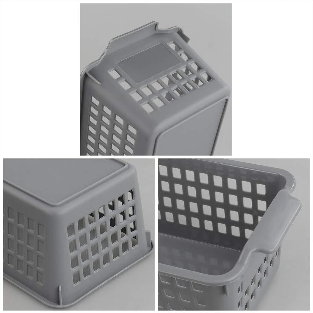 Yarebest 3-pack Small Plastic Storage Basket, Slim Organizer Baskets - image 2
