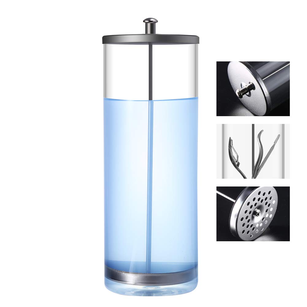 Pangdingk Glass Disinfection Jar – 9 Inch Salon Sterilization Container
