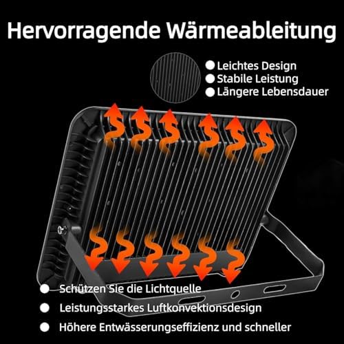 Wegoodlife 600W LED Outdoor Floodlight – 60000LM IP66 Waterproof Spotlight