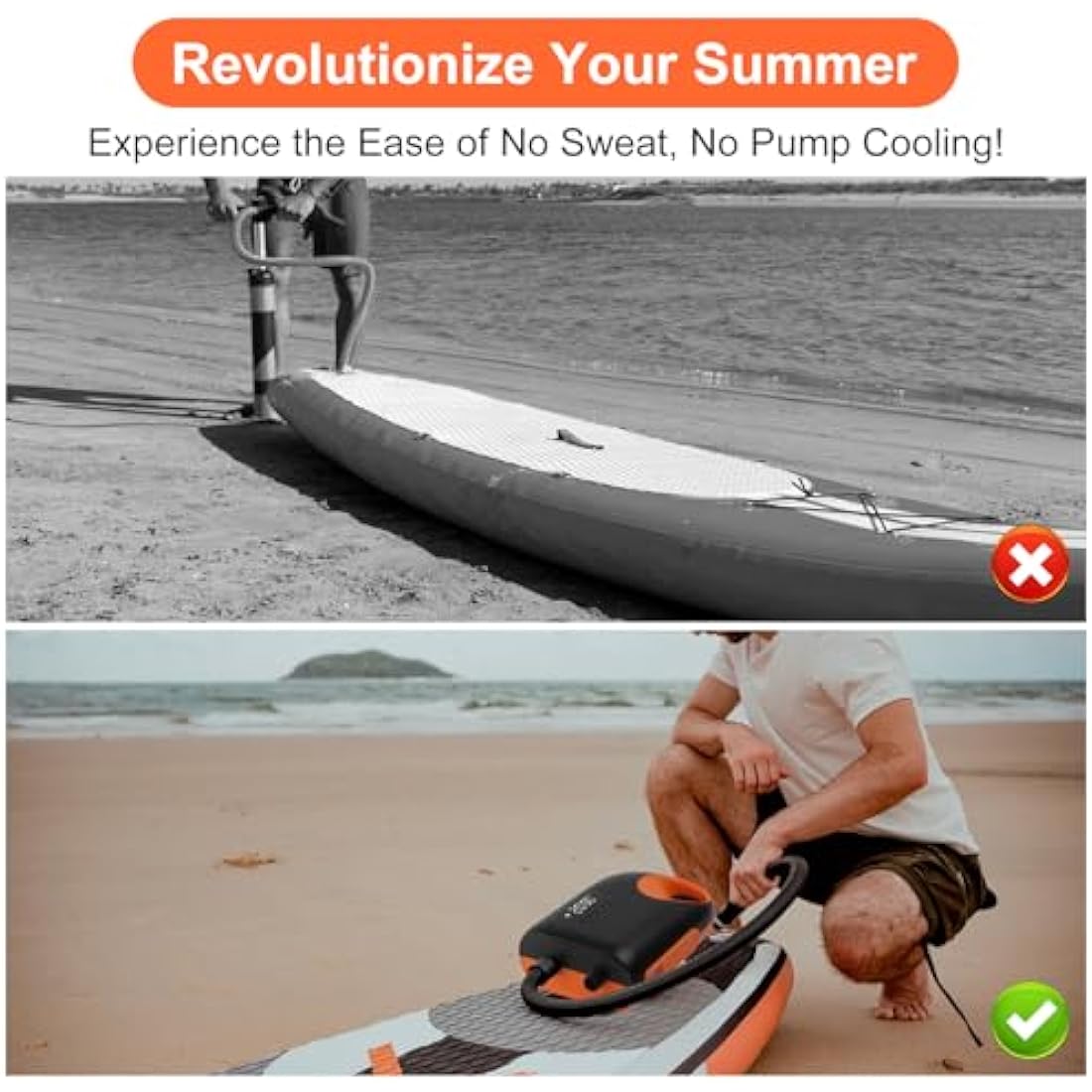ChicDwell SUP Electric Pump | 20PSI Portable Paddle Board Pump with Auto-Stop