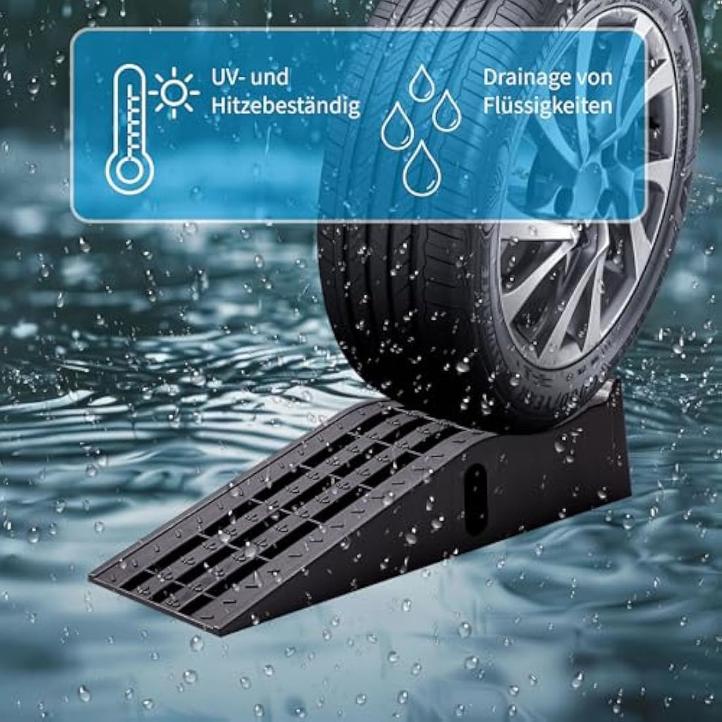 Cartrend Car Ramp Set – 3 Ton Heavy Duty Plastic Ramps, 235mm Wide