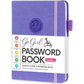 GoGirl Password Book with Alphabetical Tabs – Small Lavender Logbook