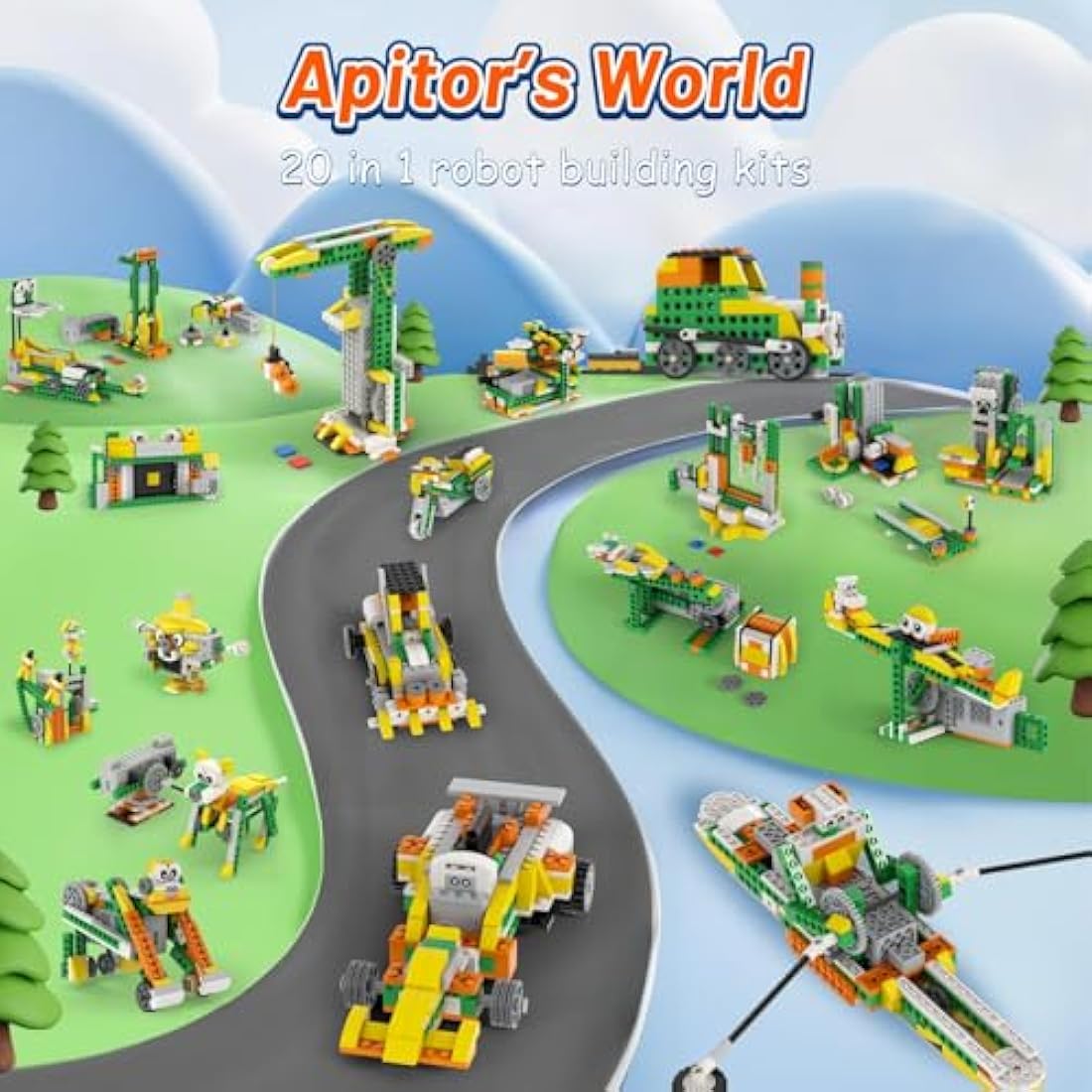 Apitor Robot Q 20-in-1 STEM Coding Kit – Programmable Robotics Toy