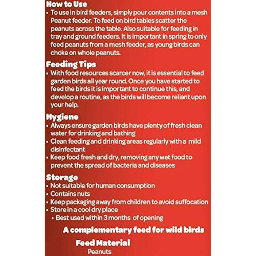 Peckish Peanuts for Wild Birds – High Energy Garden Bird Food, 12.75kg